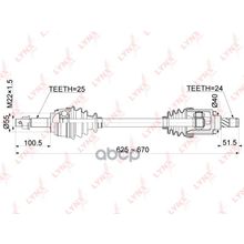 Привод В Сборе | Перед Лев| LYNXauto арт. CD1091