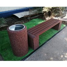 Урна бетонная Кельн мини (Cеро-красный гранит)