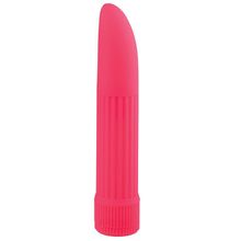 Dream Toys Классический розовый вибратор со скошенным кончиком BASICX MULTISPEED VIBRATOR - 13 см. (розовый)