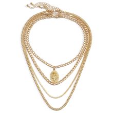 Многослойное колье "Цветок" (арт. 83086-1)