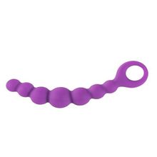 Adrien Lastic Фиолетовая анальная цепочка Bubble-Chain - 15 см.