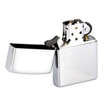 Зажигалка серебристая глянцевая Zippo с покрытием High Polish Chrome